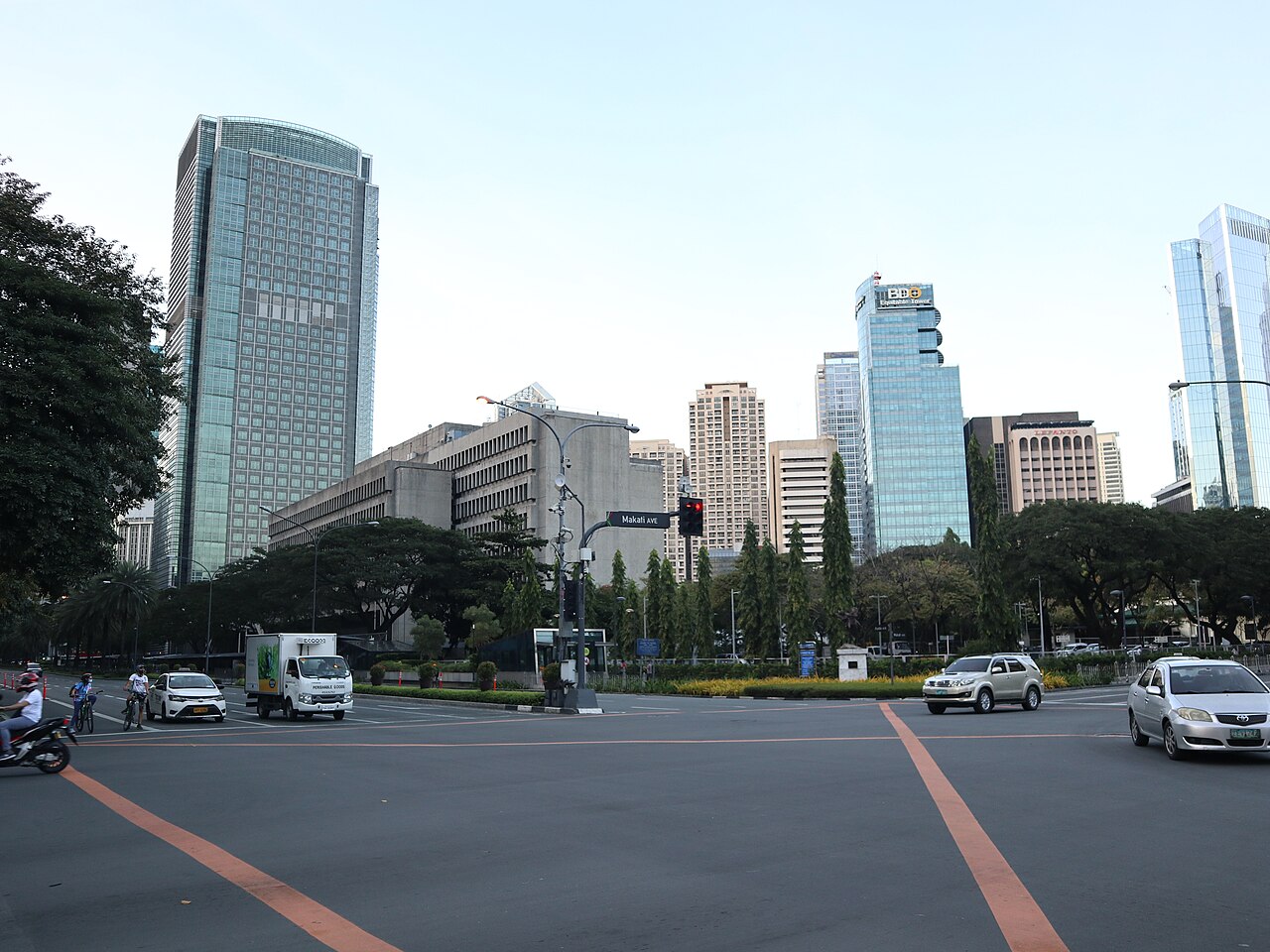 Ayala Avenue in Makati, with office towers along the established business district